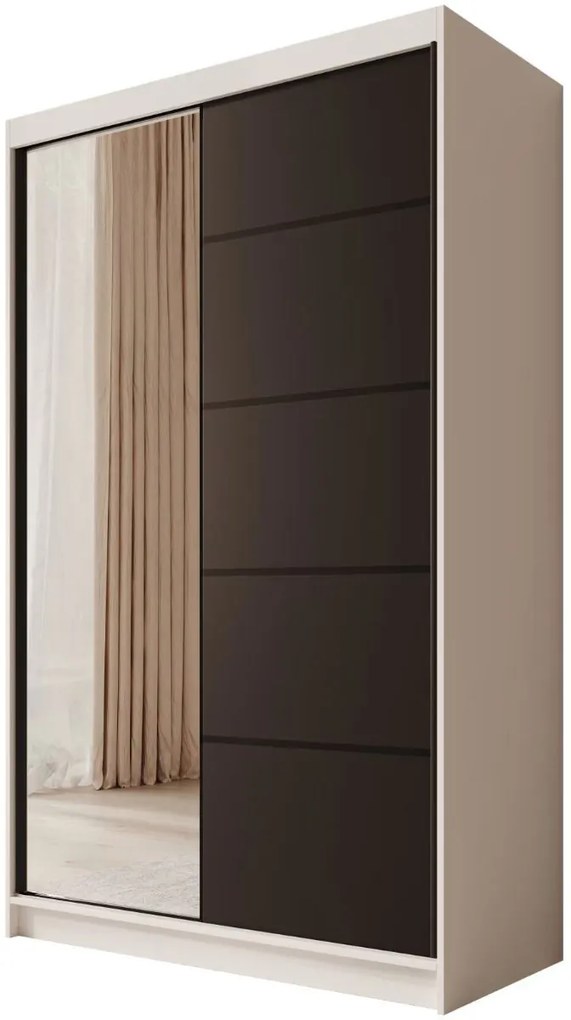 Гардероб Belfast 120 плъзгащ се-Leuko-Мауро