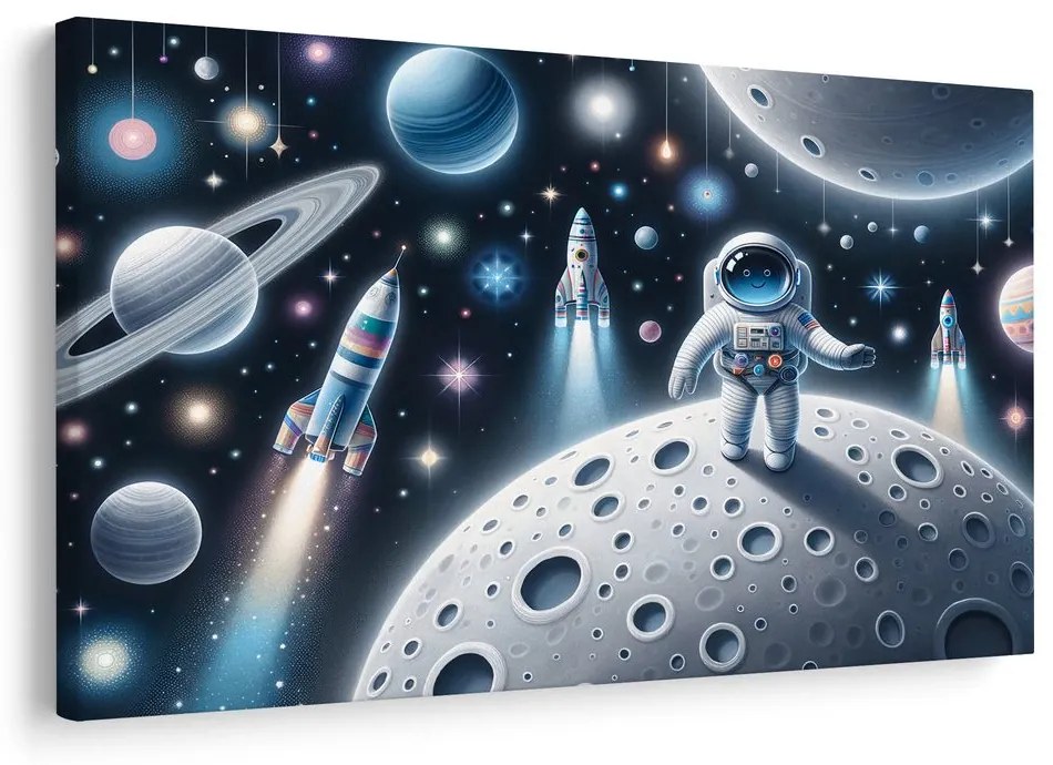 Картина на платно – Детски астронавт на Луната