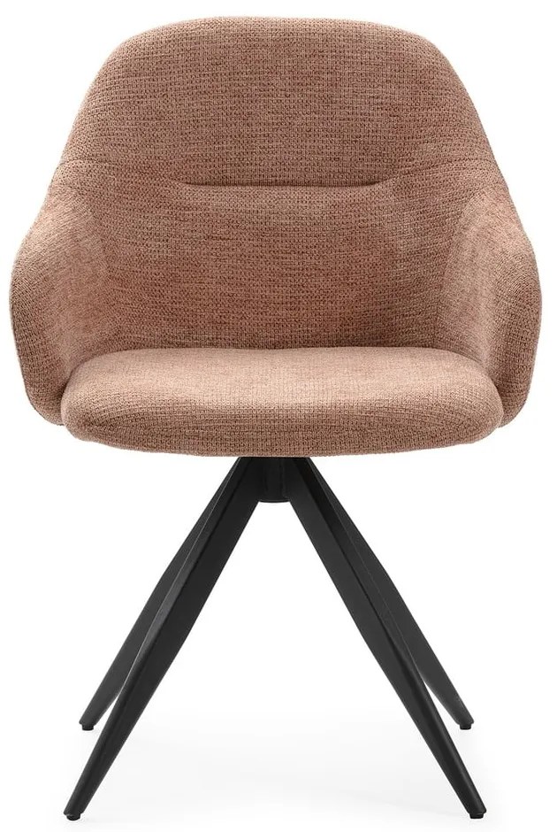 Светлокафяви тапицирани трапезни столове в комплект с подлакътници 2 бр. Tamara – Marckeric