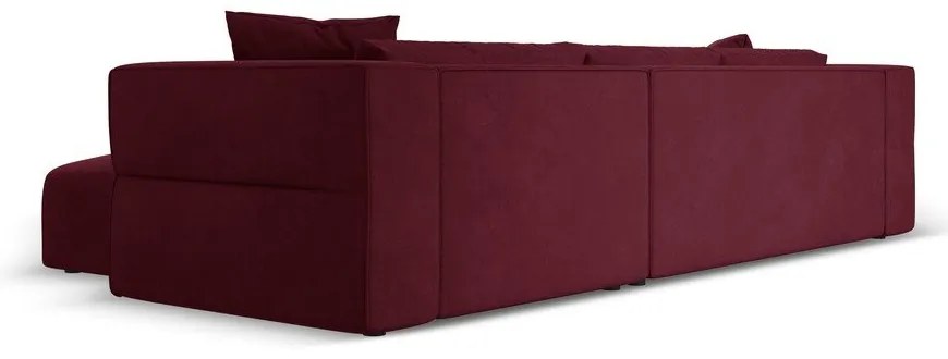 Ъглов диван в цвят бордо, десен ъгъл Esther – Milo Casa