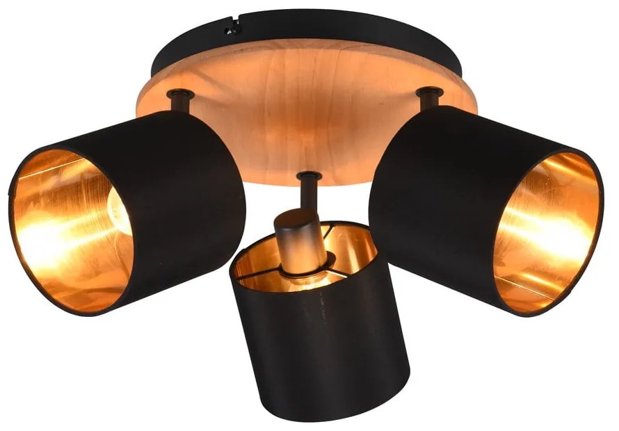 Прожектор в черен и естествен цвят ø 12 cm Tommy – Reality