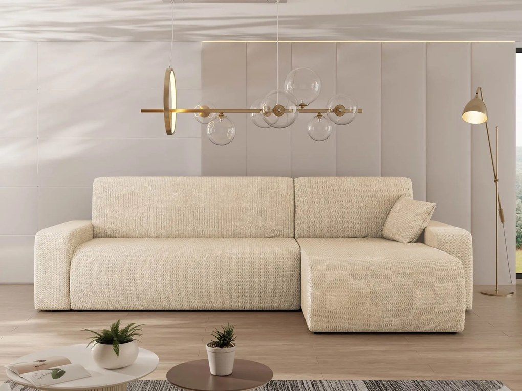 Ъглов диван Piano L-Бежов