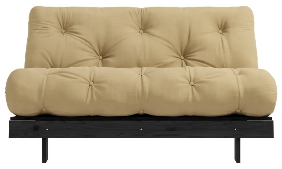 Сгъваем диван в цвят горчица 140 cm Roots Black Night – Karup Design