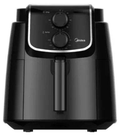 Фритюрник с горещ въздух AirFryer Midea MF-TN35D2, 1500W, 3.5 L, Технология DUALCYCLONE Rapid Air, Черен