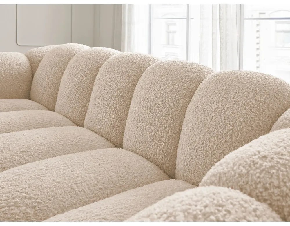 Светлокафяв диван от прежда с примки от букле 232 cm Hippolyte – Bobochic Paris