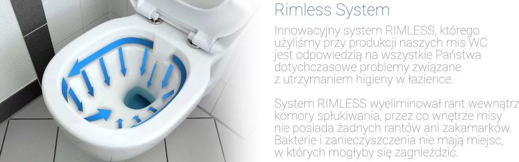 Стенна тоалетна чиния Rea Tito Rimless