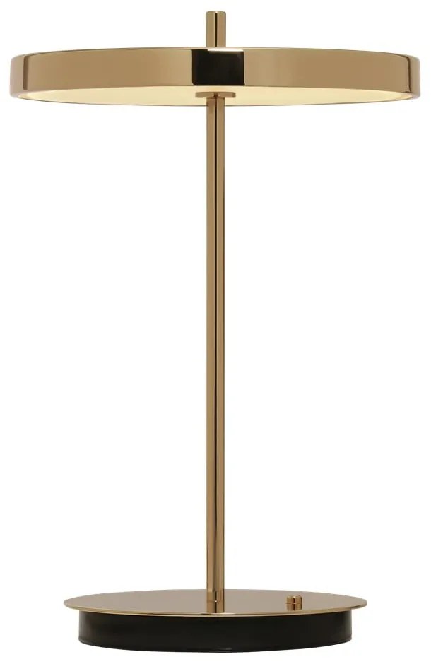 LED затъмняваща се настолна лампа с метален абажур в златист цвят (височина 31 cm) Asteria Move – UMAGE