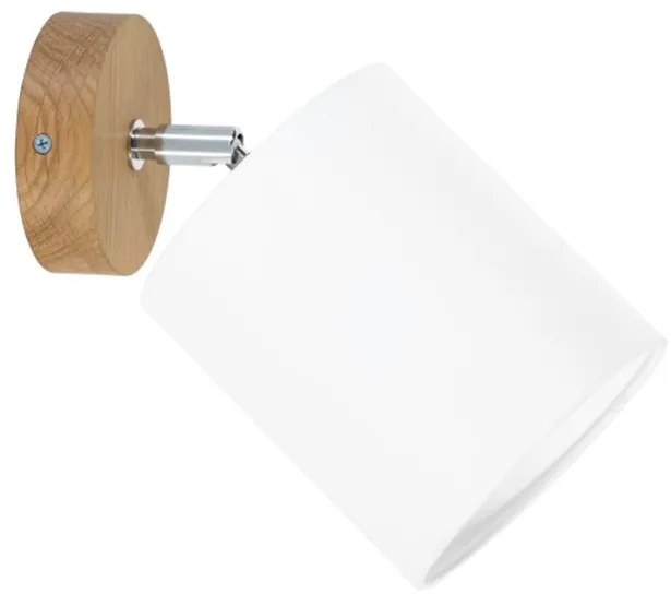 Spot-Light 56744174 - Настенно точково осветително тяло APRILLIA 1xE27/25W/230V дъб/бяло