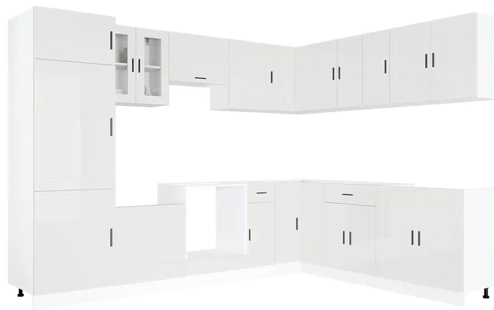 3314993 vidaXL Комплект кухненски шкафове от 14 части Porto, инженерно дърво