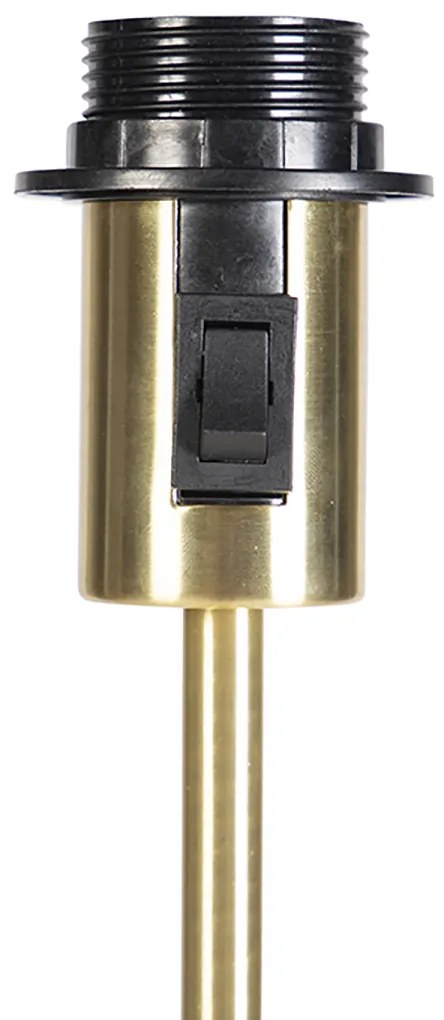 Подова лампа регулируема златна с кафяв абажур 50 см - Parte