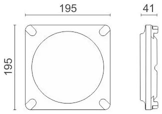 Лампа за таван LED 586-19,5 x 19,5 cm.