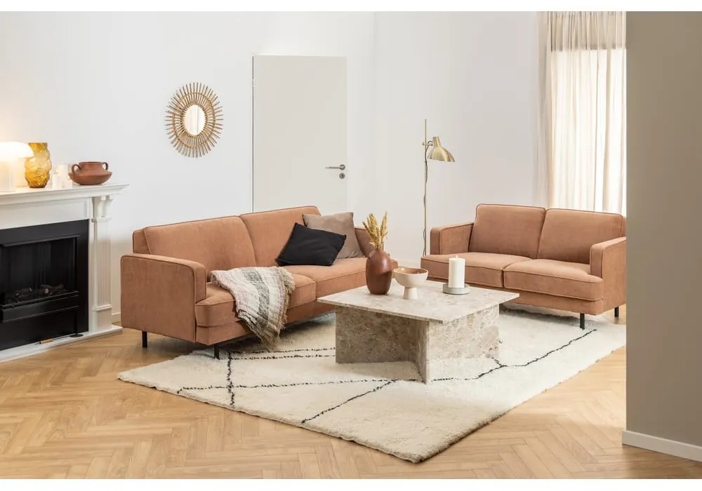 Бежова мраморна масичка за кафе 90x90 cm Vega – Actona