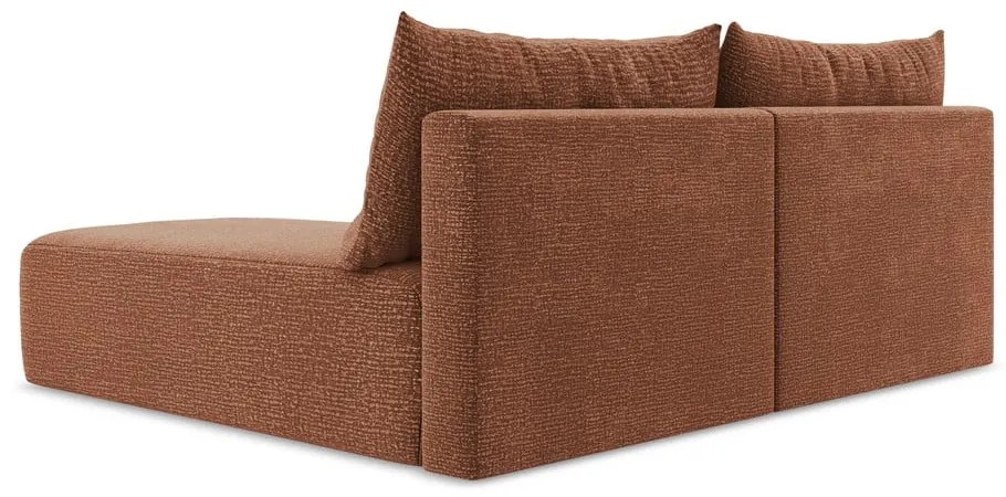 Разтегателен ъглов диван с място за съхранение в тухлен цвят (десен ъгъл) Kalena – Makamii