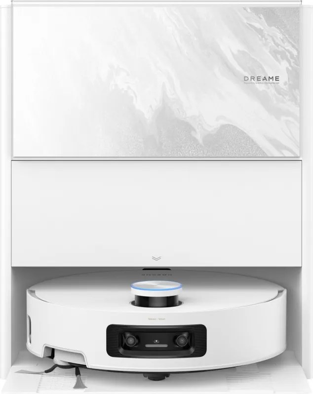 Прахосмукачка робот Dreame Aqua 10 Ultra Track RLR81CE-WH, 25000 Pa, 200 мин, 3.5/4 л, Сухо/мокро, AI камери, VersaLift DToF, Автоматично почистване на моп при 100°C, Бял