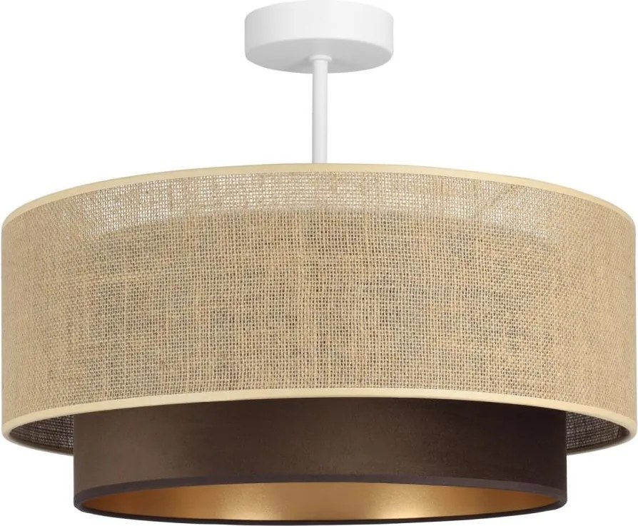 Плафон SARTA 1xE27/60W/230V Ø 45 см кафяв/юта