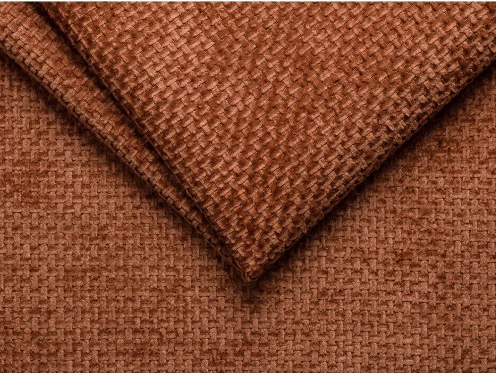 Шенилов ъглов диван в тухлен цвят (десен ъгъл) Lupine – Micadoni