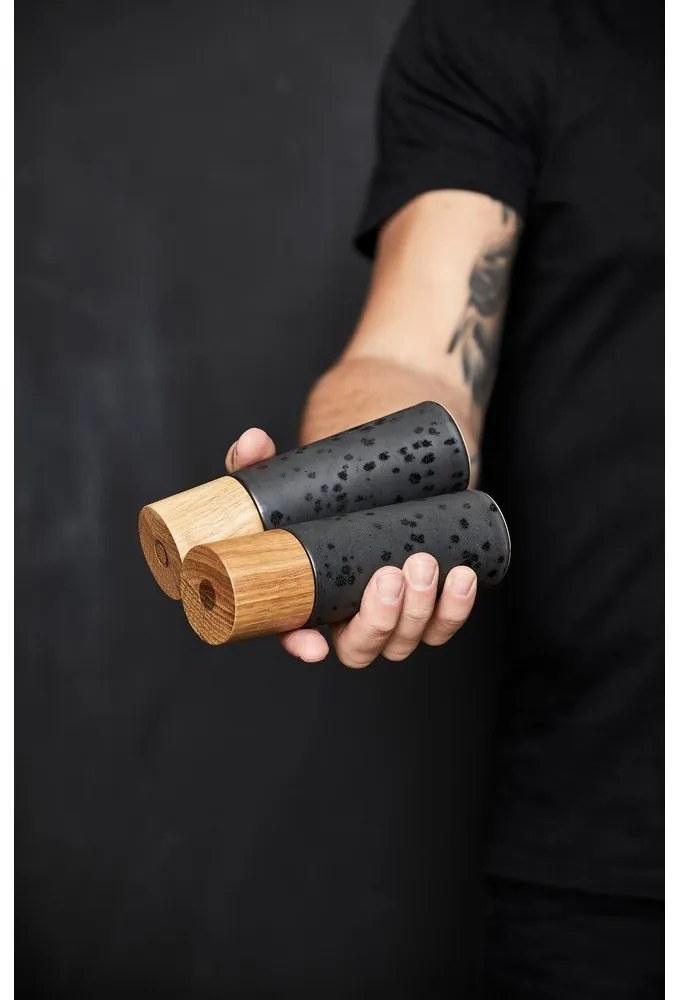 Черен керамичен комплект мелнички за сол и пипер 2 бр. Gastro Black – Bitz