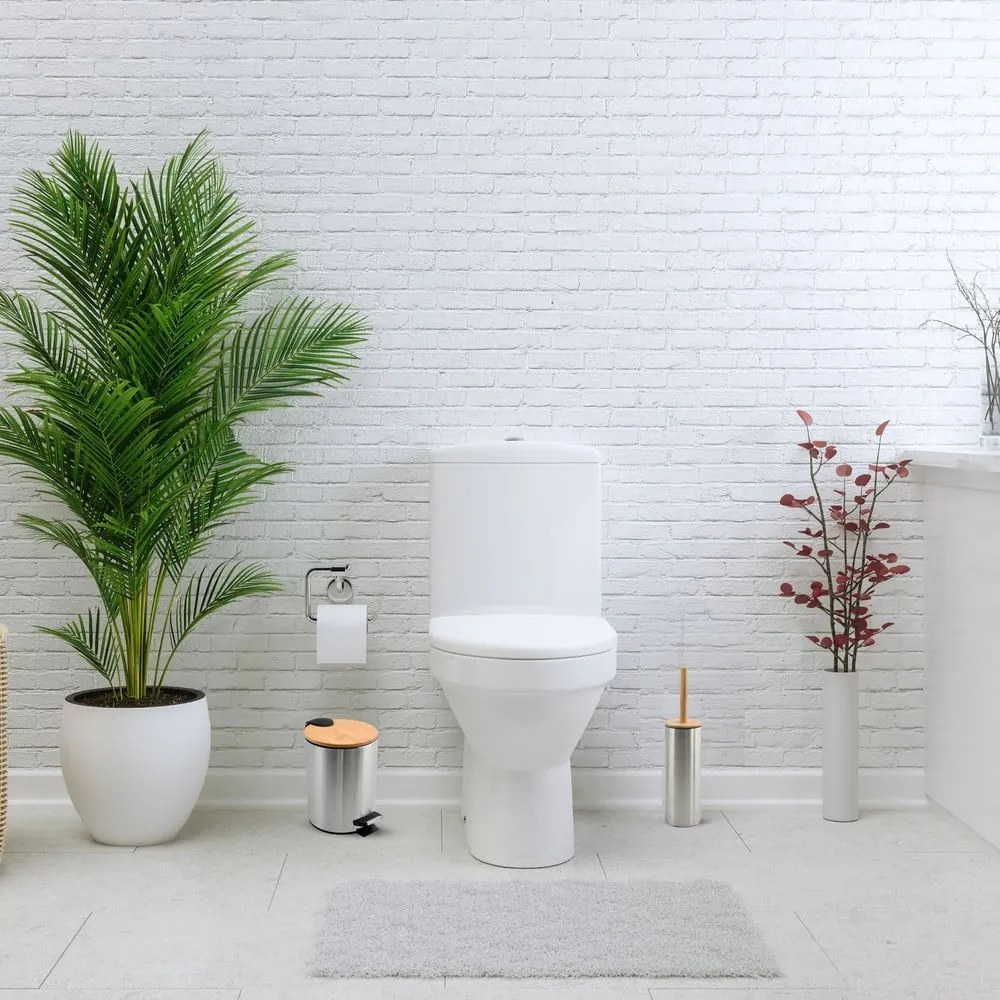 Стоманено кошче за боклук с педал в матово сребрист цвят 3 l Adonis – Spirella