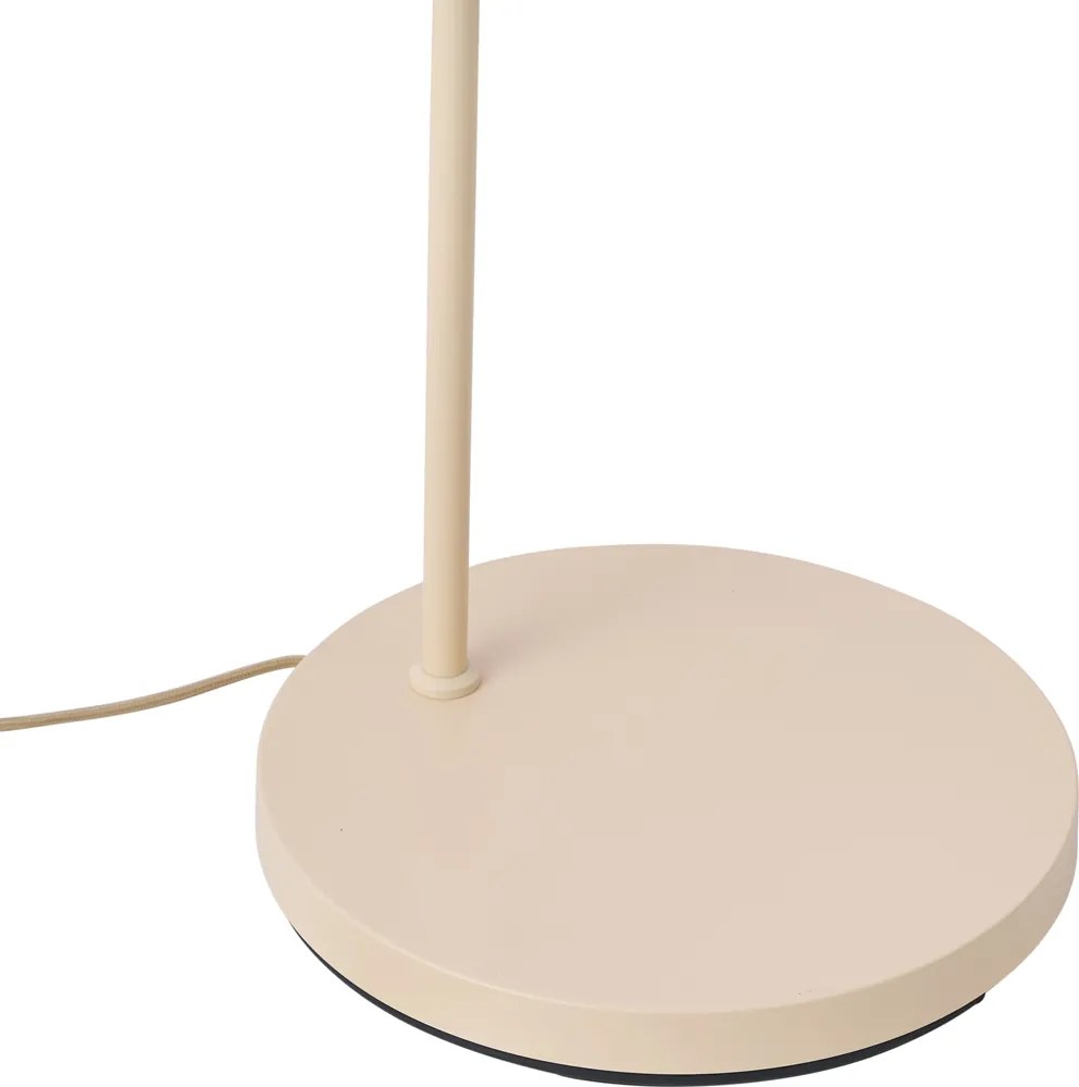Арт Деко подова лампа бежова с бежов абажур - Nest