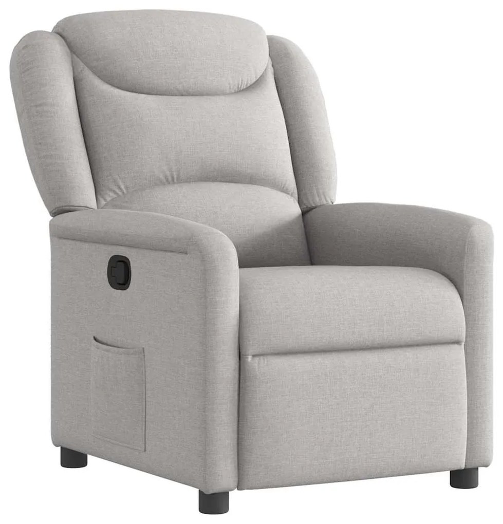 4015605 vidaXL Recliner Chair Cloud Grey Fabric