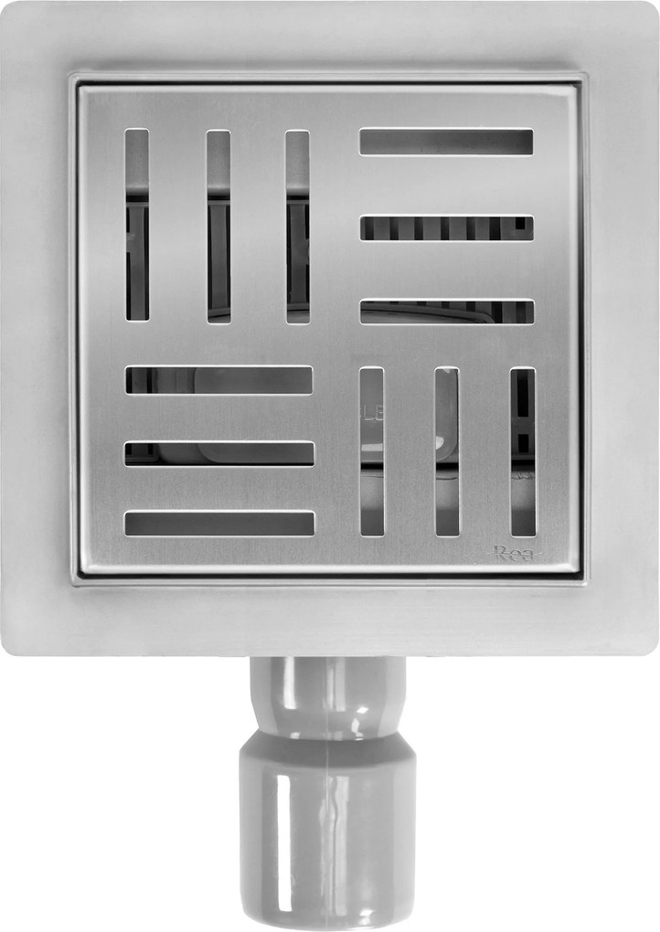 Линеен отводнител REA CROSS 150x150 Nickel Brush