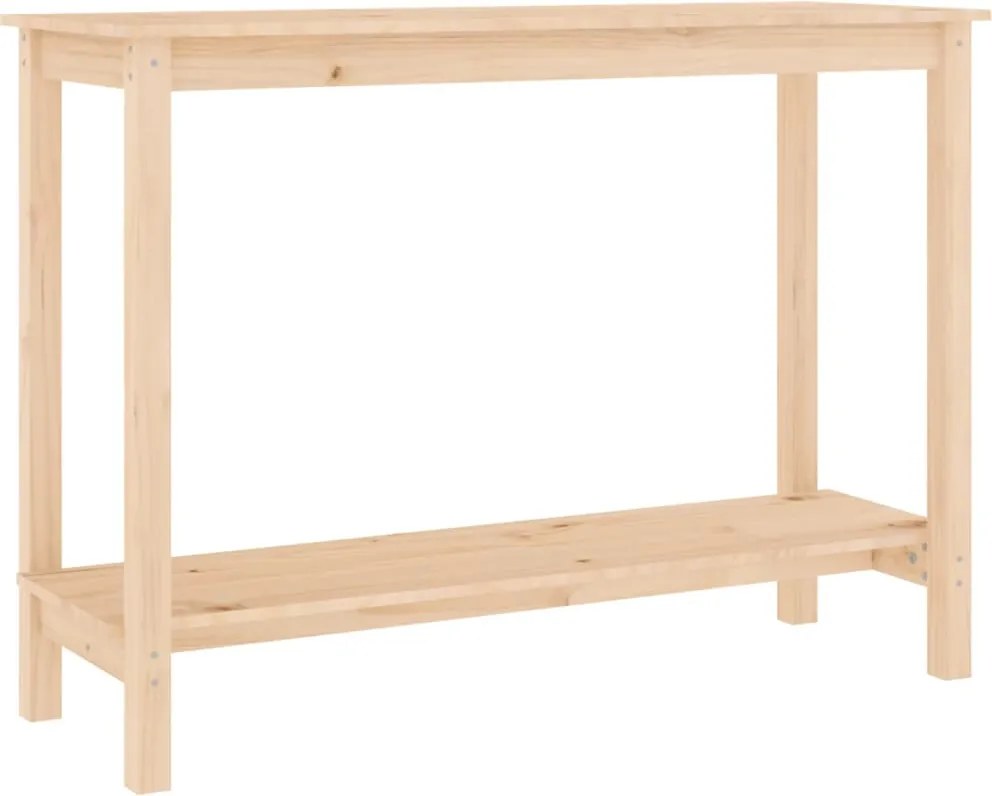 822282 vidaXL Конзолна маса, 110x40x80 см, борово дърво масив