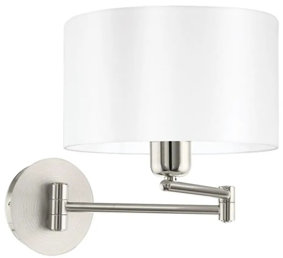 Eglo 33269 - Аплик PASTERI 1xE27/60W/230V матов хром/бял