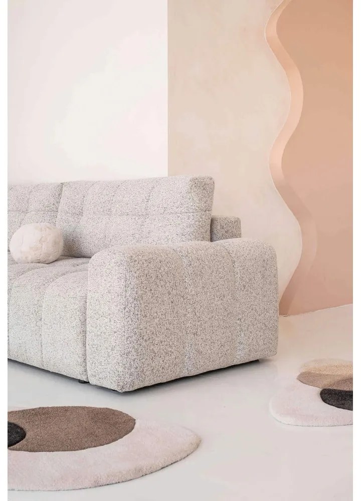 Бежов разтегателен модулен ъглов диван с място за съхранение (ляв ъгъл) Lulu – Miuform