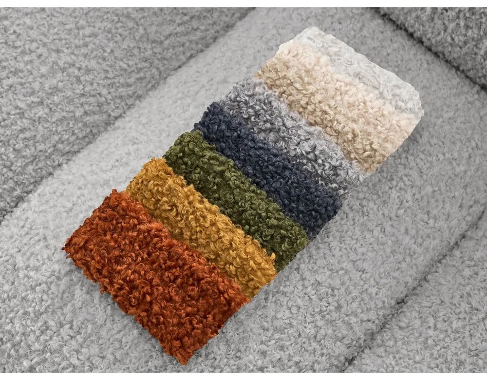 Светлосива табуретка от прежда с примки от букле Hippolyte – Bobochic Paris