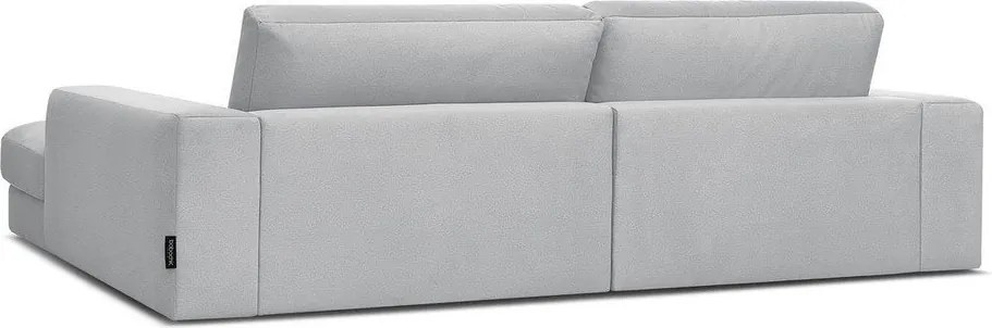 Светлосив кадифен ъглов диван (десен ъгъл) Sierra – Bobochic Paris