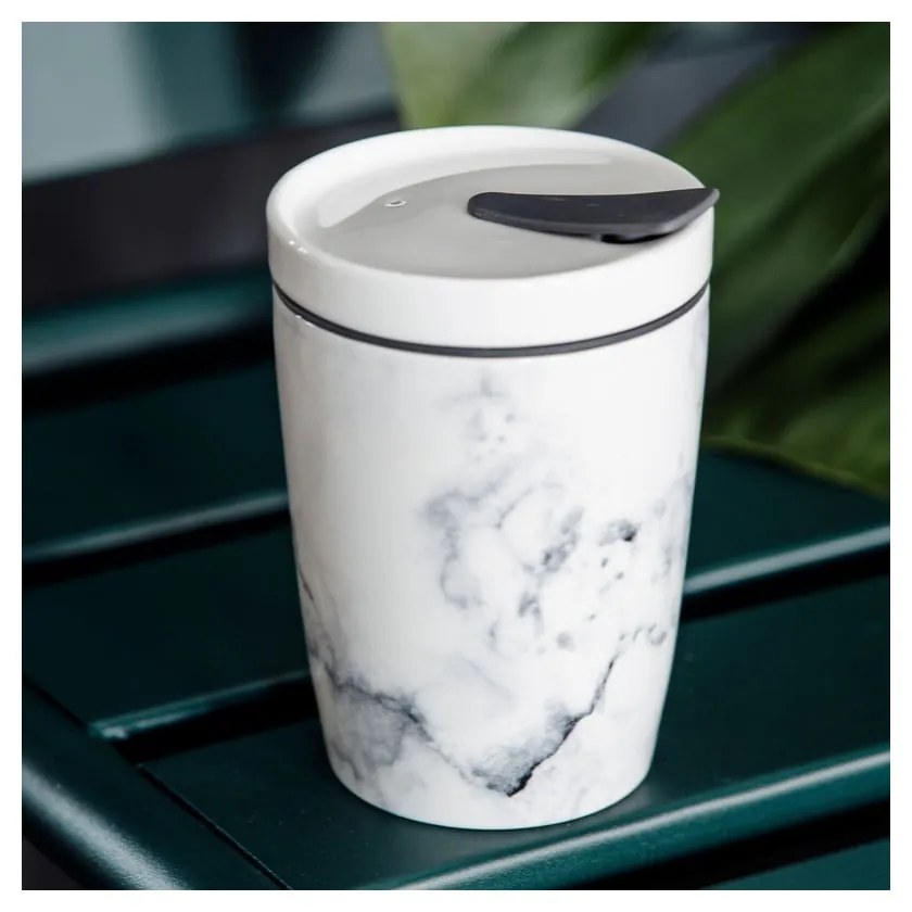 Сиво-бяла порцеланова чаша за пътуване Villeroy &amp; Boch , 290 ml Like To Go - like | Villeroy &amp; Boch