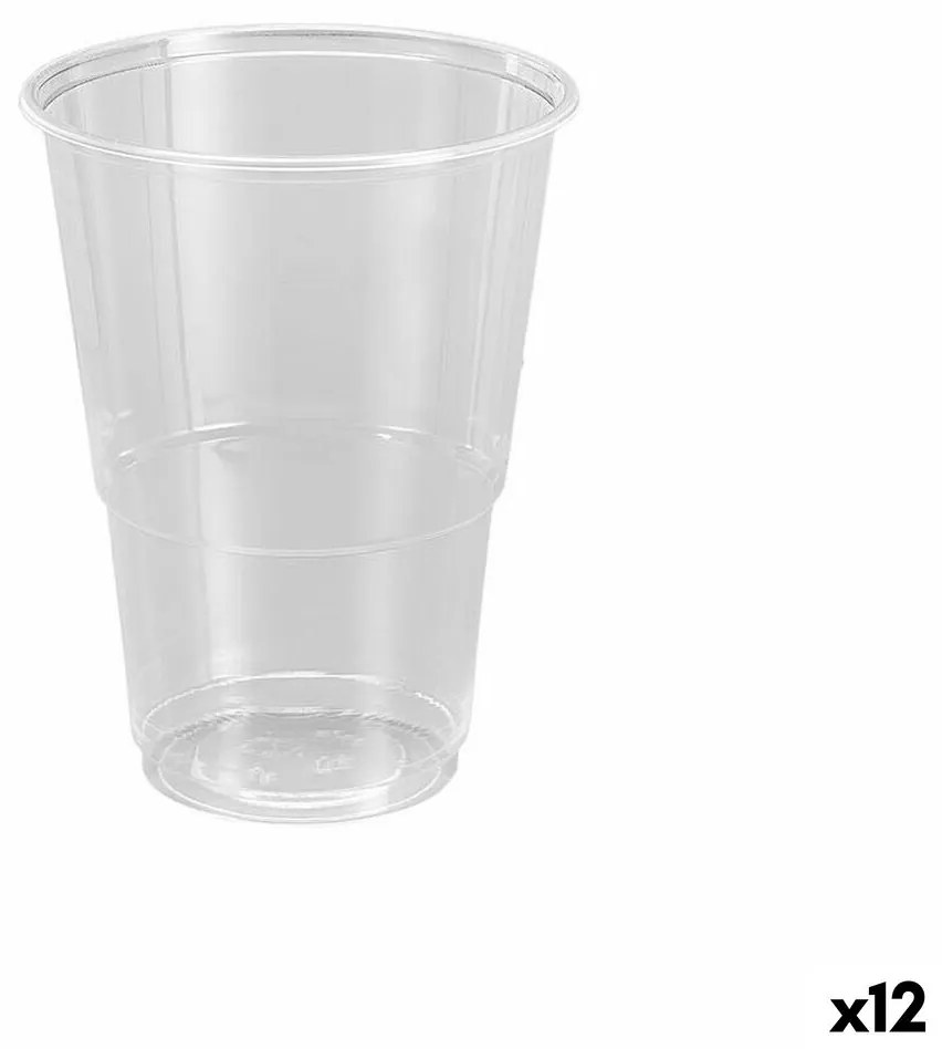 Комплект чаши за многократна употреба Algon Пластмаса Прозрачен 50 Части 330 ml (12 броя)