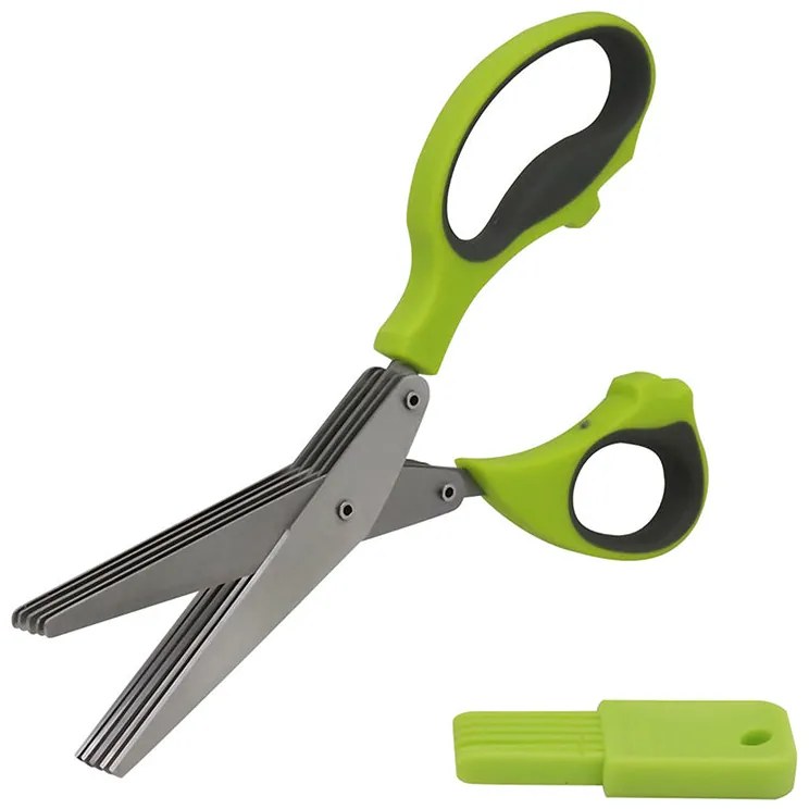 Ножица за зелени подправки ZEPHYR ZP 1642 MH, 21.6 см, четка за почистване, Зелен