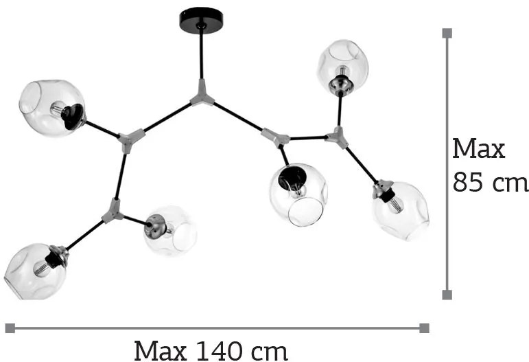 Плафон InLight 6129-6 Полилей-Gold - Black