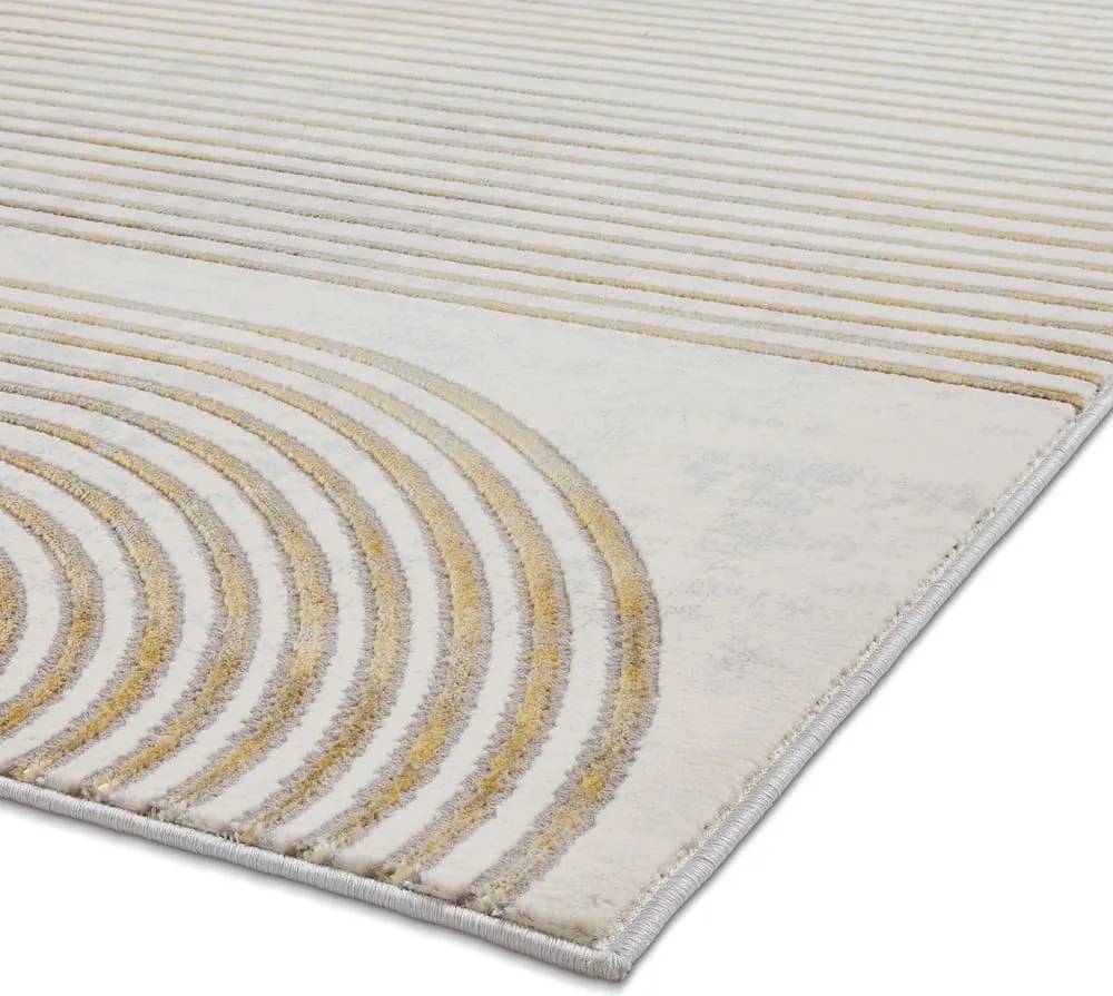 Kилим в светлосиво и златисто 80x150 cm Apollo – Think Rugs