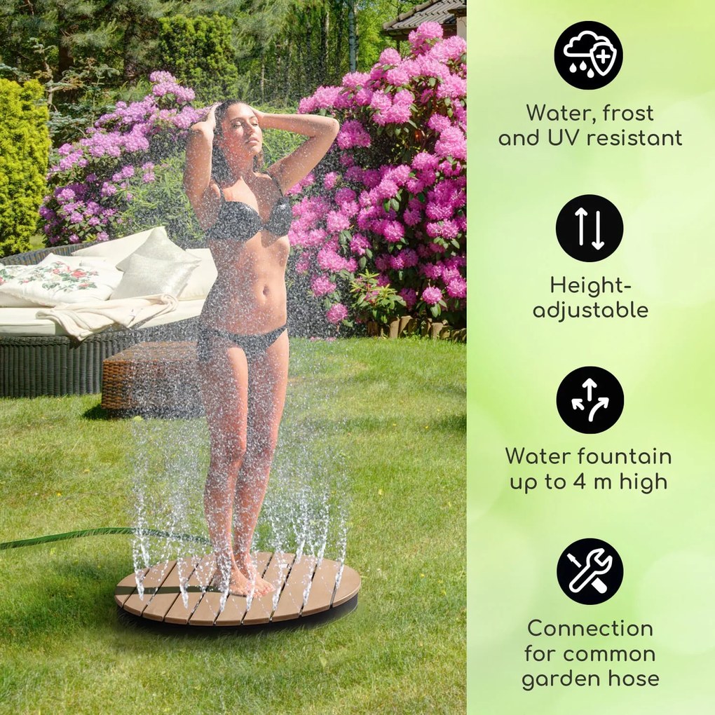 Blumfeldt Sumatra Breeze, RD, градински душ, WPC, алуминий, Ø70, 4см, кръгъл