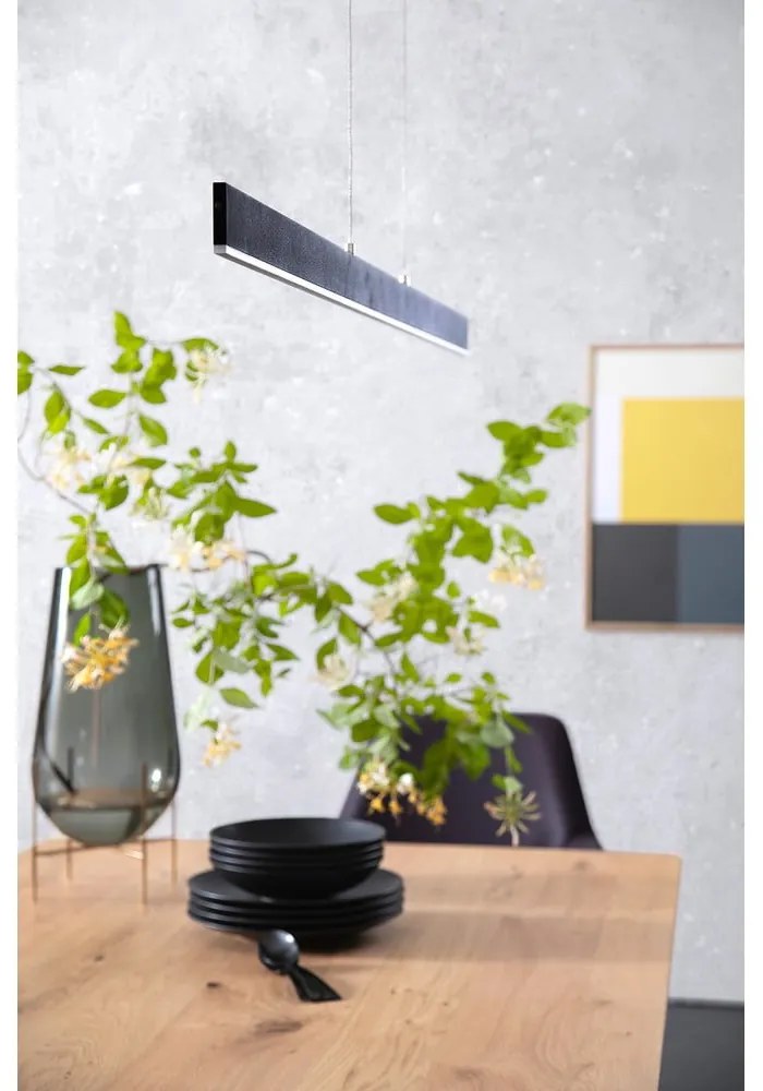 Черно LED затъмняващо се висящо осветително тяло Straight – Fischer & Honsel