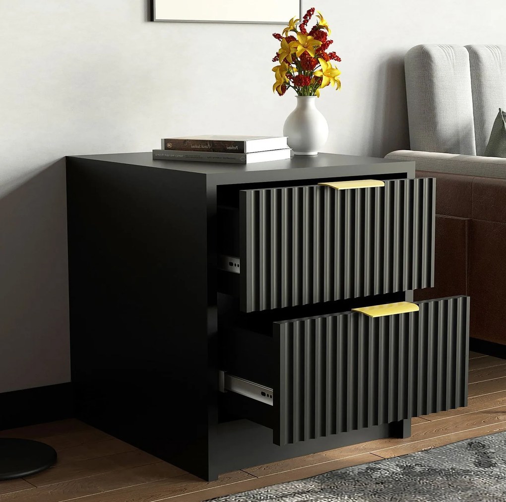 Нощно шкафче Allegro-Черно