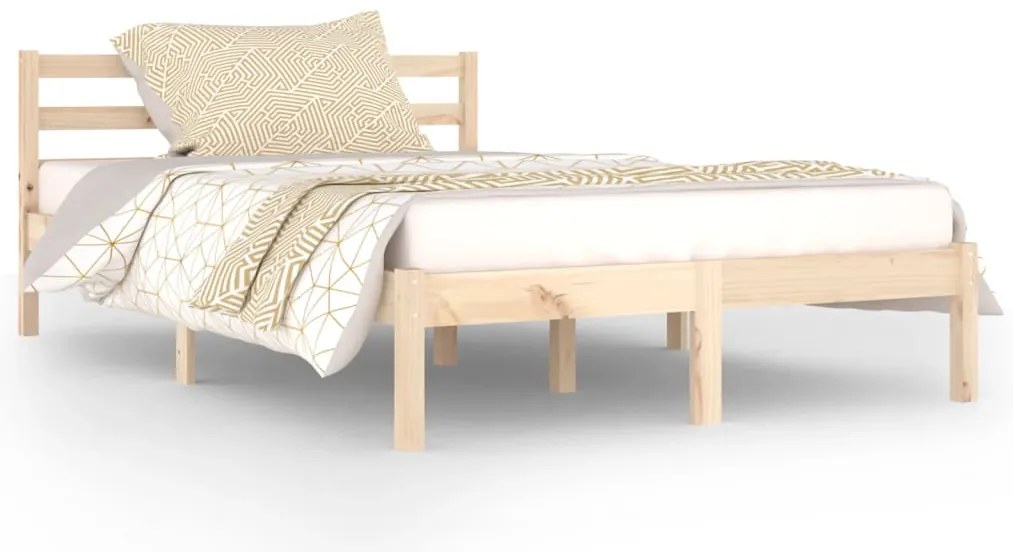 810425 vidaXL Рамка за легло, бор масив, 120х200 см