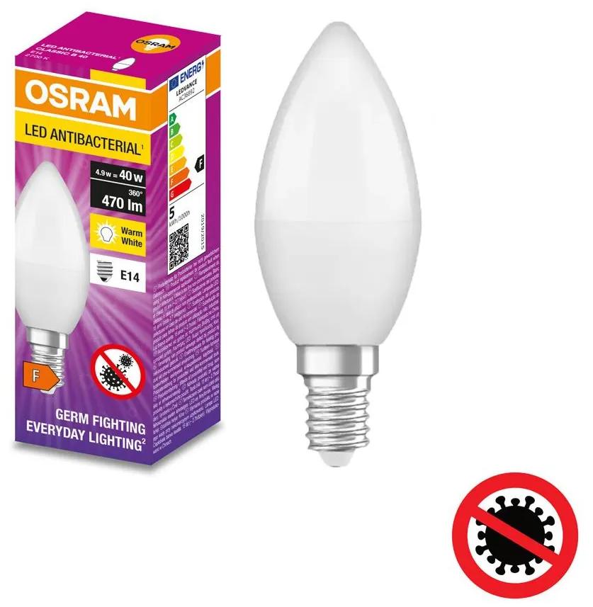 LED Антибактериална крушка B40 E14/4,9W/230V 2700K - Osram