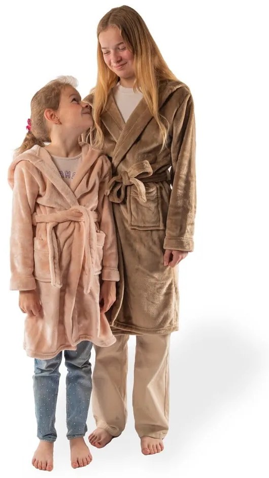 Кафява детска хавлия от микроплюш Delux – Tiseco Home Studio