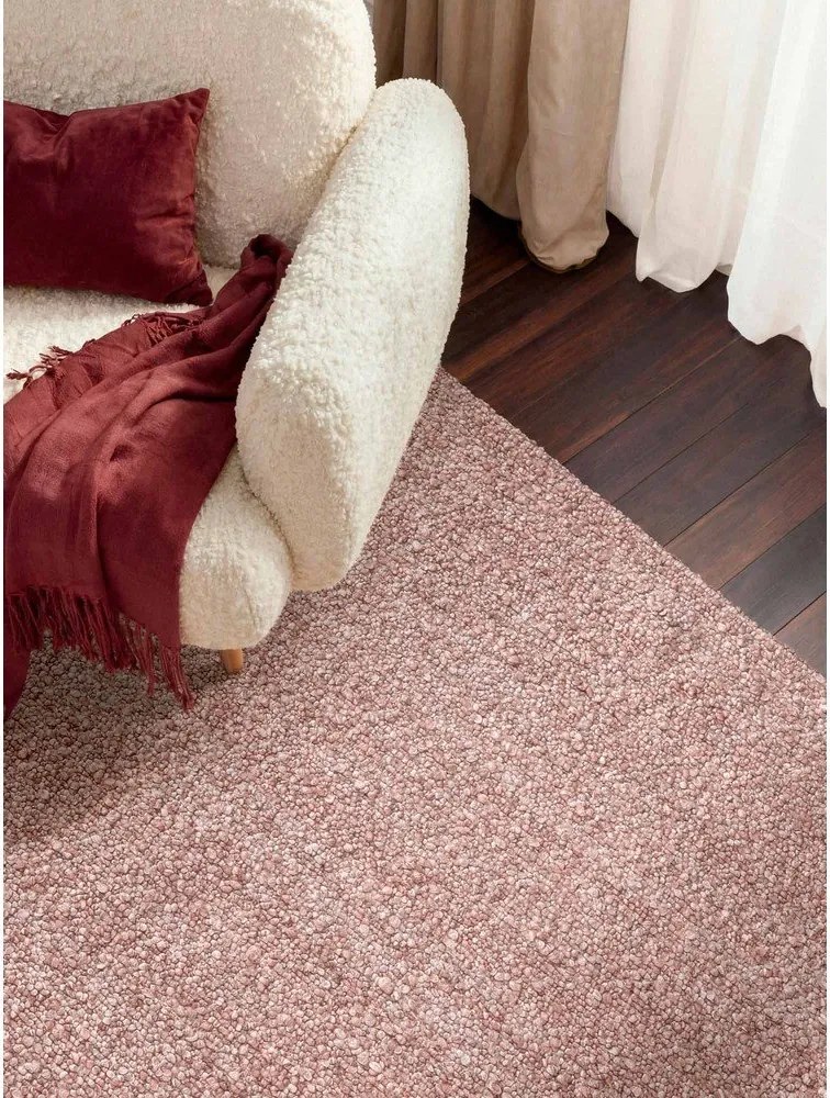 Сиво-розов ръчно изработен килим от букле 160x230 cm Notting Hill Portobello – Ted Baker