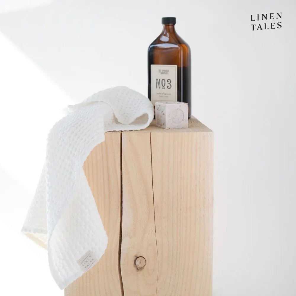 Бели хавлии и кърпи за баня в комплект от 3 Honeycomb - Linen Tales