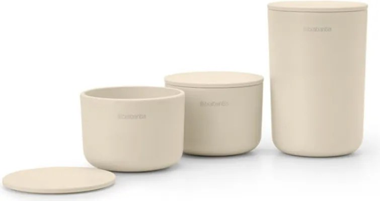 Комплект за съхранение на принадлежности Brabantia ReNew 1006269, 3 части, Меко дъно против пързаляне, Бежов