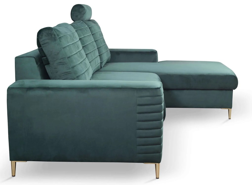 Ъглов диван Consuegra -Зелена