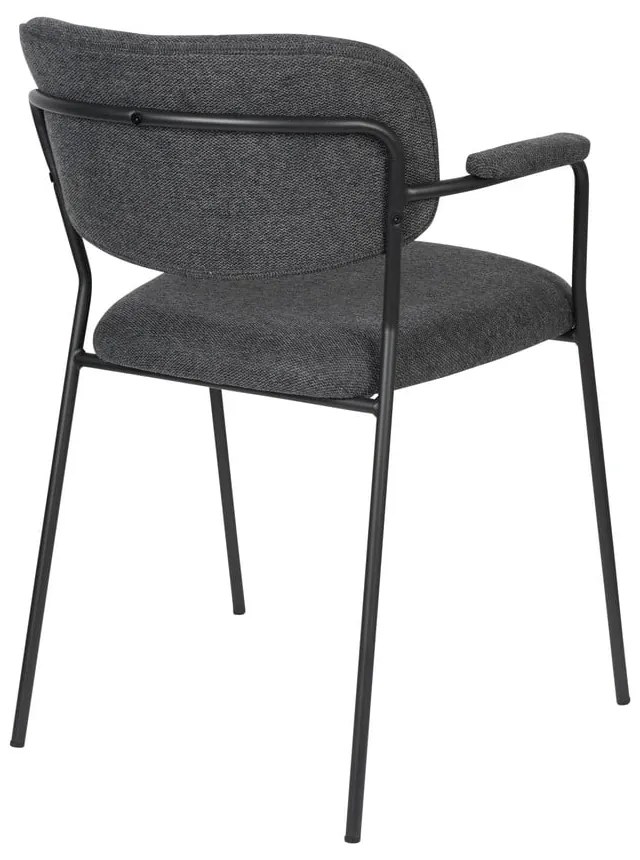 Антрацитни трапезни столове в комплект от 2 Jolien - White Label