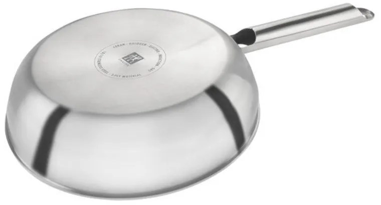 Дълбок тиган Zwilling Joy Plus 1029411, 20 см, Незалепващо Permaresist Ultra покритие, Неръждаема стомана 18/10, Фурна и Индукция, Сребрист