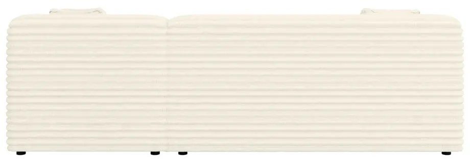 Кремав ъглов диван от рипсено кадифе (десен ъгъл) Martin – Ropez