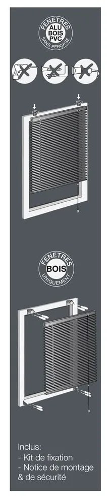 Бели метални щори 90x130 cm Venitien – douceur d'intérieur