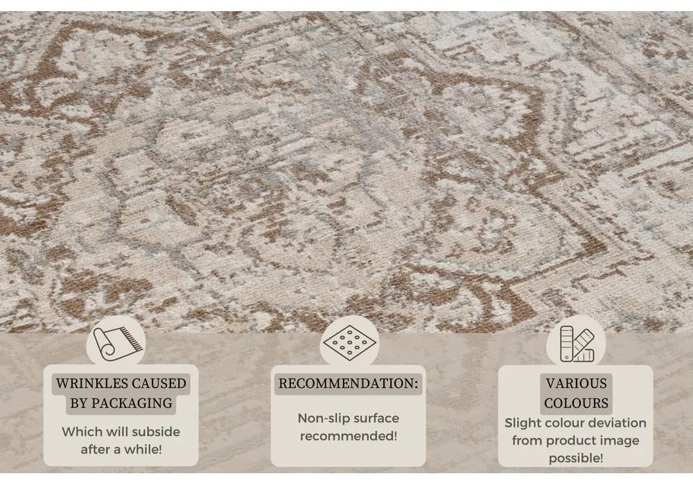 Сива/бежова пътека 80x200 cm Terrain Designer Sand – Hanse Home